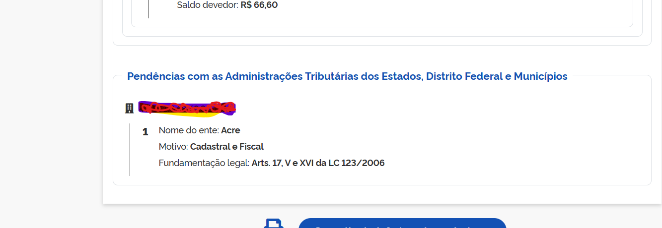 Solicitação Pendente do Simples Nacional