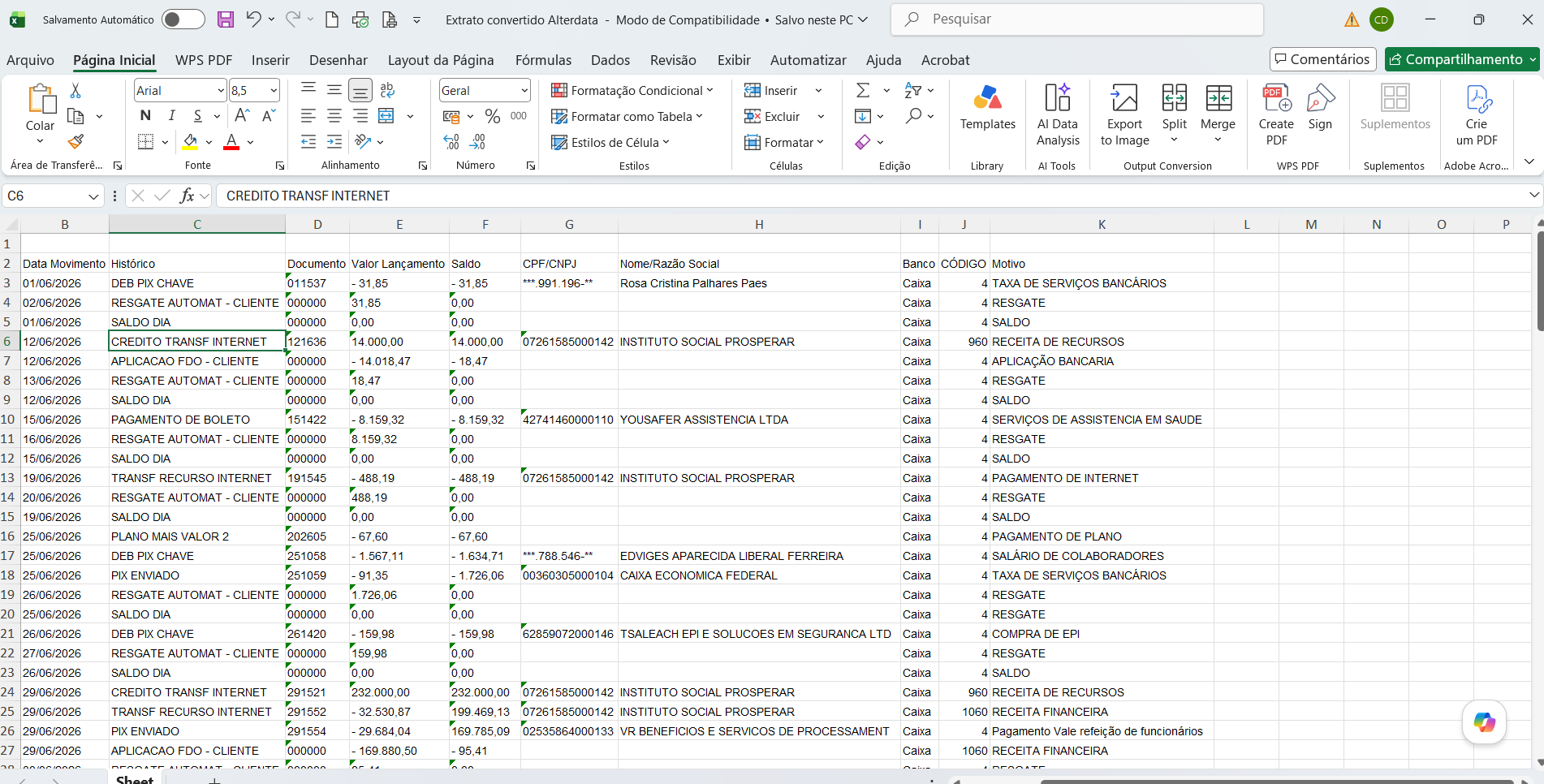 Duvidas de transformação de Planilhas de excel