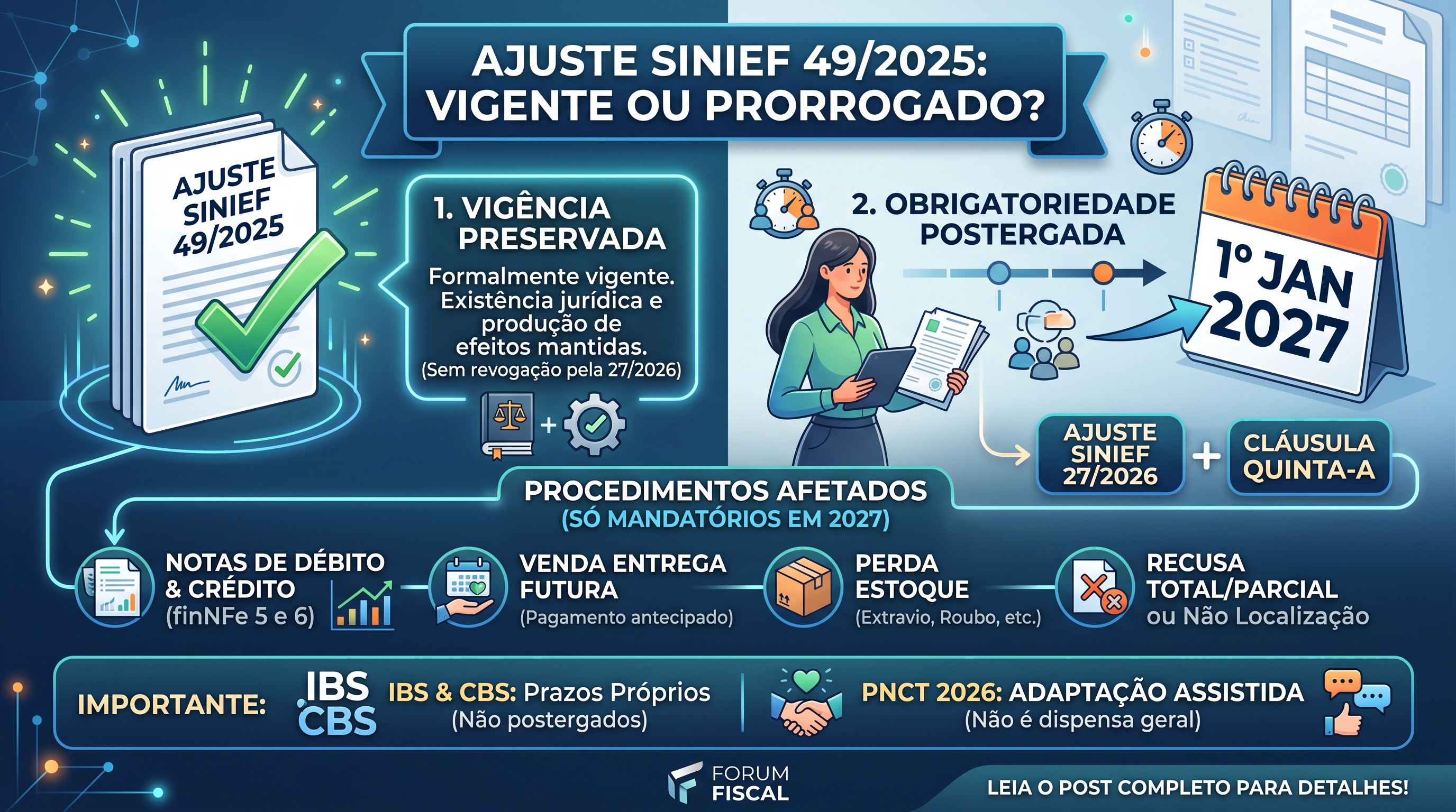 Ajuste SINIEF nº 49/2025: está vigente ou foi prorrogado?